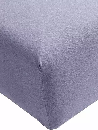 FORMESSE | Jersey-Spannleintuch "Bella Donna" 180/200 cm - 200/220 cm (Weiss) | blau